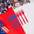 thumbnail image 7 of Lilixerw 4th of July USA Flag Tableware Set,Patriotic American Flag Disposable Plates,Cups,Napkins,Forks,Spoons,Knives for Memorial Day,Independence Day Party Supplies, 7 of 7