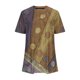 thumbnail image 4 of Tops Cortos para las Mujeres Cuello Redondo Impreso Sudadera Plisada Manga Corta, Tops de Baile para las Mujeres Primavera Verano, 4 of 4
