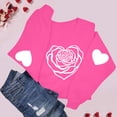 thumbnail image 6 of Dgankt Sweatshirt for Women Plus Size Women Valentine Shirts Love Heart Graphic Long Sleeve Tshirt Casual Valentines Day Gift Round Neck Tops XS-XL, 6 of 8