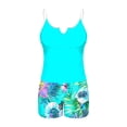 thumbnail image 5 of UTSJKR Blouson Tankini Swimsuits for Women 2026 Tummy Control Color Block Bathing Suits Two Piece Tank Tops with Boyshorts Light Blue XXXXL, 5 of 6