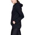 thumbnail image 3 of Under Armour Women's Hustle Fleece Hoodie , Black 001/White , 3X-Large Tall, 3 of 10
