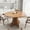 Walnut wood, variant on Garvee 47 in Farmhouse Round Dining Table for 4-6 People, Wooden Circle Kitchen Table, Rustic Circular Breakfast Nook Furniture for Apartment, Small Dining Room and Home Office, Black