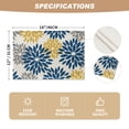 thumbnail image 7 of Sm:)e Navy Blue Dahlia Floral Summer Placemats Set of 4, 12x18 Inch Seasonal Spring Table Mats for Party Kitchen Dining Decoration, 7 of 7