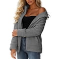 thumbnail image 5 of JOANKDMI Fuzzy Fleece Jacket for Women Full Zip Sherpa Coat Casual Stand Collar Long Sleeve Winter Warm Outerwear with Pockets Cozy Fluffy Tops for Fall Cold Weather, 5 of 5