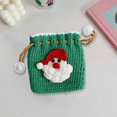 thumbnail image 5 of RKSTN Knitted Drawstring Pouch Christmas Day Apples Bag Sweet Handiwork Knitting Bag Weaver Wool Crochet Drawstring Bag Mini Storage Pocket, 5 of 5
