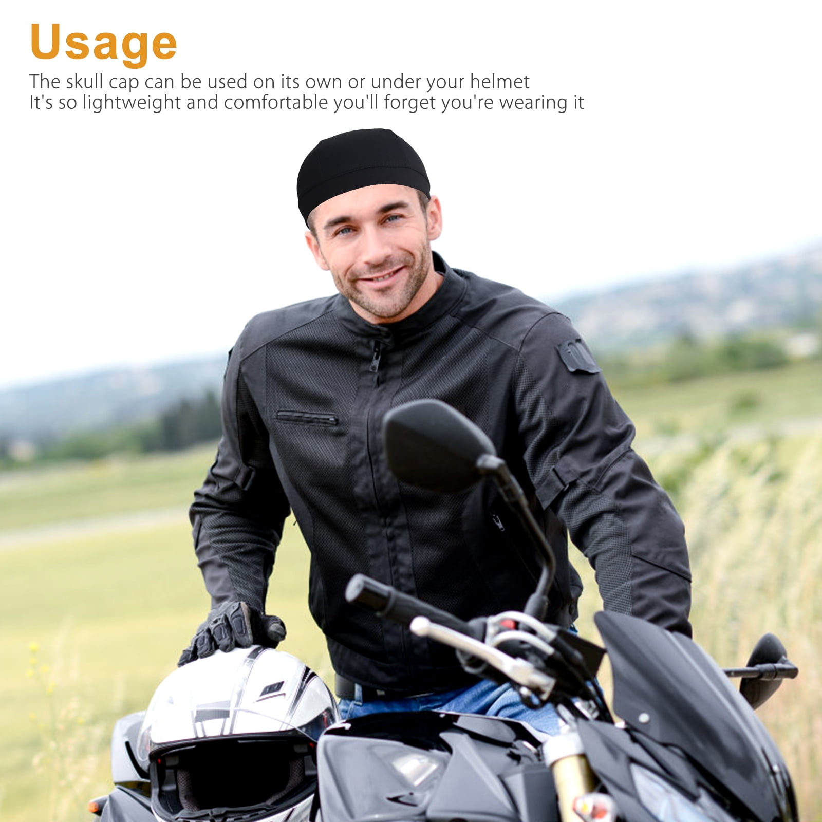 Cycling Helmet Liner Cooling Skull Caps 