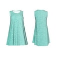 thumbnail image 7 of Lsque Teal Turquoise Glitter Pattern Summer Dresses for Women – Sleeveless T-Shirt Swing Sundress, Perfect for the Beach and Casual Days, 7 of 7