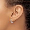 thumbnail image 3 of Chisel Stainless Steel Brushed and Polished 2mm Hinged Hoop Earrings - 13mm, 3 of 6