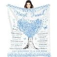 thumbnail image 2 of Friend Blanket, Friend Gifts for Bestie BFF Women, Friendship Unique Gifts, Soft Women Throw Blanket Gifts for Birthday Graduation Christmas Wedding, Warm Flannel to My Best Friend Blankets 50x60, 2 of 6