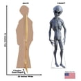 thumbnail image 2 of Black Eyed Alien Cardboard Cutout, 2 of 3