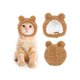 thumbnail image 2 of 1pc Cute Pink/Brown Cat Hat, Funny Bear/Pet Dog Head Cover Decorative Accessory, Pet Birthday Party Headwear, Warm Teddy Bear Style Adjustable Cat Hat, 2 of 5