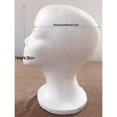 thumbnail image 3 of Foam Mannequin Head Model Sunglasses Eyeglass Stand Hat Cap Display Holder Headset Mannequin Head Display Stand Rack,1 * Wig display stand,white, 3 of 7