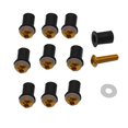 thumbnail image 2 of 10pcs 5mm/0.20in motocicleta parabrisas perno tornillo Kit (oro) Hugtrwg Para estrenar, 2 of 6