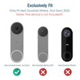 thumbnail image 2 of CaseBot Funda para Google Nest Doorbell (con cable, 2.ª generación), [paquete de 2] Funda protectora de silicona resistente a la intemperie, no compatible con Nest Doorbell (batería), negro/blanco, 2 of 5