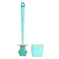 thumbnail image 1 of Brosse de Toilette Plate, Brosse de Toilette Double Couleur Brosse de Toilette Épurateur Robuste et Résistant, 1 of 5