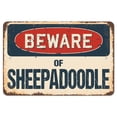 thumbnail image 1 of SignMission Z-1014-BW-Sheepadoodle 10 x 14 in. Beware of Sheepadoodle Rustic Sign, 1 of 1