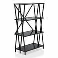 thumbnail image 2 of Furniture of America Vorsko Industrial Metal 4-Shelf Bookcase in Black, 2 of 6