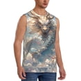 thumbnail image 2 of Balery Cool Cloud White Dragon Camisetas sin mangas para hombre, absorbe la humedad y protege contra el mal olor.-Large, 2 of 7