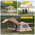 thumbnail image 3 of Tente Escamotable de Randonnée Extérieure en Toile Oxford Imperméable, Installation Automatique, Auvent 2-en-1, Convient au Camping, 3 of 8