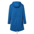 thumbnail image 3 of WTOBBY Women's Longline Outdoor Sun Raincoat - Waterproof Windproof Hooded Jacket with Striped Design for All Seasons and Weather Conditions ,Blue M, 3 of 3
