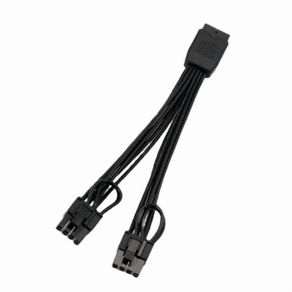 12VHPWR 12 4Pin Female To Dual 6 2 Pin PCIe 5.0 GPU Power Adapter Cable For High Performance Graphics Cards
