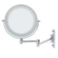 thumbnail image 3 of 7in LED Makeup Mirror Wall Mounted Rotating Adjustable Double Sided Lighted Magnifying Mirror Touching Control Flexible Bright Silver Suitable For Women Makeup, 3 of 8