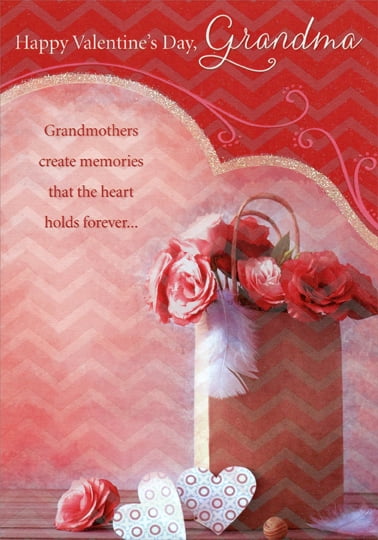 designer greetings flowers in bag grandma valentines day card valentines card for grandma