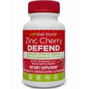 Basic Brands Cherry Flavor Zinc Lozenges for Immune Support, Non-GMO, 100 Count