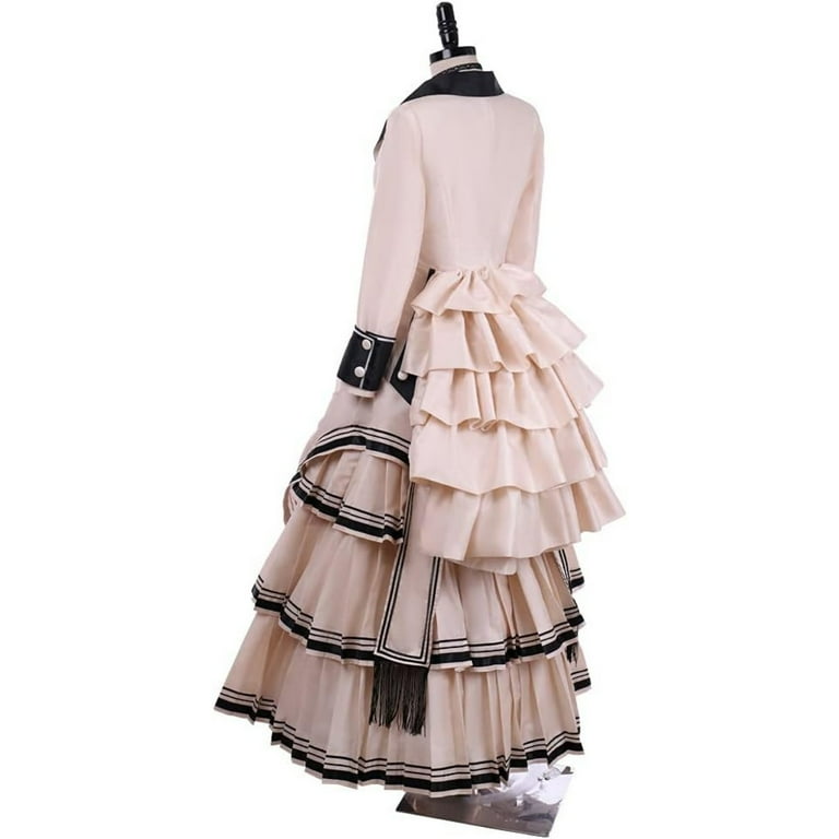Elegant Steampunk Victorian Evening Gown Bustle Style Edwardian Historical  Dress - Walmart.com