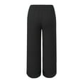 thumbnail image 5 of Pxiakgy Linen Pants for Women Casual Pants Elastic and Comfortable Fabric Pants Sports and Leisure Beach Comfy Casual Pants Lightweight Loose Trousers Summer Beach Vacation Outfits 2025 Black S, 5 of 5