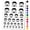 Black, variant on Peeking Dracula Halloween Water Resistant Temporary Tattoo Set Fake Body Art Collection - Brown