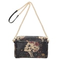 thumbnail image 2 of FORMRS Women Crossbody Purse with Chain Strap Vegan Leather Shoulder Handbag, Skeleton with Flowers Pattern, 2 of 7