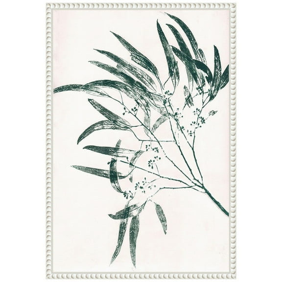 Amanti Art Eucalyptus 2 Green Framed Canvas Wall Art Print