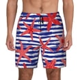 thumbnail image 2 of Picia Sea Stars pattern Mens Swim Trunks with Compression Liner Stretch Beach Shorts Quick Dry with Zipper Pockets No-Chafing Board Shorts-X-Large, 2 of 9
