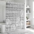 thumbnail image 5 of Polyester Fabric White Dandelion Shower Curtain, Spring Flowers Plants Vintage Gray Wood Waterproof Bathtub Curtain Bathroom Decor Set with Hooks 48 x 72 Inches, 5 of 6