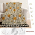 thumbnail image 5 of Spring Daisy Blanket Soft Cozy Warm Throw Blanket for Couch, Plush Fuzzy Flannel Fleece Blankets for Sofa, Country Vintage Yellow White Floral Leaf Plaid Bed Blankets Gifts for Men, 30"x40", 5 of 9