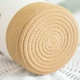 thumbnail image 6 of Wall Hanging Storage Basket: 6.3" x 7" Small Cotton Rope Basket, Woven Cotton Rope Baskets with Handles, Hanging Wall Basket for Organizing Flower Plants Towels Toys (White), 6 of 9