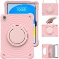 thumbnail image 2 of Dteck Case for iPad 11-inch (A16) 2025 /iPad 10th Generation 10.9 inch 2022,Heavy Duty Silicone + PC Case Shockproof Handle Grip Kickstand Cover with Shouldler Strap for iPad 10th/11th Gen,Pink, 2 of 9