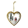 thumbnail image 2 of Santa and Snowmen Wooden Heart Cut-Out Christmas Ornaments, 3-1/2-Inch, 2-Piece, 2 of 3