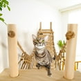 thumbnail image 6 of Cat Wall Shelves, Cat Wall Furniture 70" Cat Bridge Wall Mount Cat Perch Wooden Hammock Cat Tree Cat Climber Cat Cloud Shelf Board Cats Bed, 6 of 7