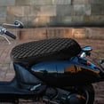thumbnail image 4 of SEWACC Motorcycle Seat Cushion 1Pack Moped Seat Style Black Pu Durable For Motorcycle Riders, 4 of 8