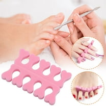 Summercome 2pcs Sponge Toe Separators Pedicure Set for Nail Polish- Premium Nail Art Painting and Polishing Tool Kit, Pink