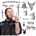 thumbnail image 5 of Post Malone Face Temporary Tattoos Set for Halloween Costume Accessories and Parties, Skin Safe, 5 of 5