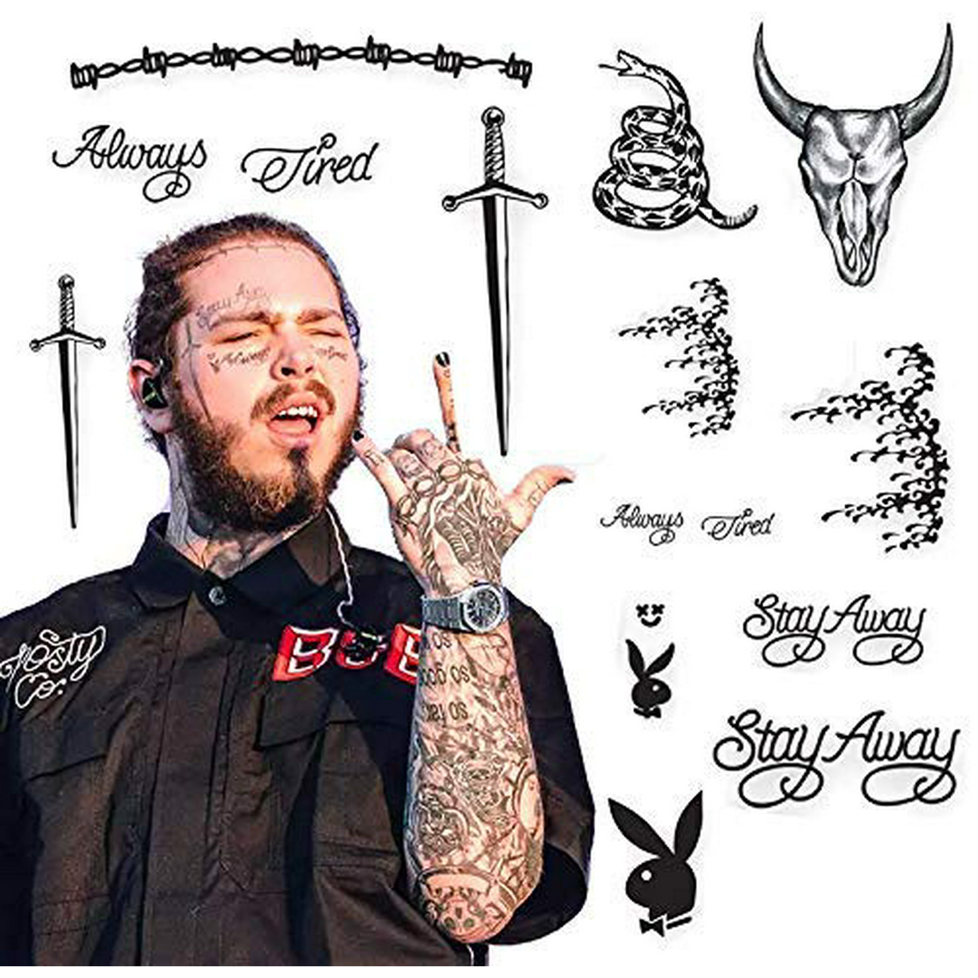 Post Malone Face Tattoos Available on Amazon