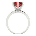thumbnail image 4 of 3ct round cut red natural garnet 18k white gold Bridal Wedding Engagement Promise Anniversary Ring for Women size 5.5, 4 of 7