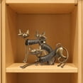 thumbnail image 5 of Escultura de metal de gato Hierro Arte del hogar Artesanía Decoración del hogar Adornos de mobiliario, 1 pac, 5 of 5