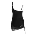 thumbnail image 4 of Yammkia Swimsuits for Women Women One Piece Tummy Control Swimsuit Ribbed Color Block Bathing Suits Backless High Neck Swim Suit(Black,S), 4 of 8
