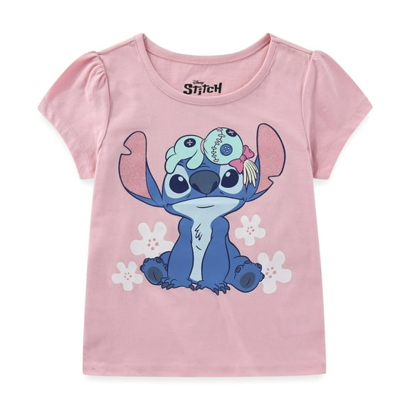 Disney Lilo & Stitch Short Sleeve T-Shirt (Girls), Sizes 4-10