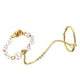 thumbnail image 2 of 1pc Cadena simple Anillo de dedo creativo Retro Retro Anillo de perla Ring Chic Ring de cadena, 2 of 5