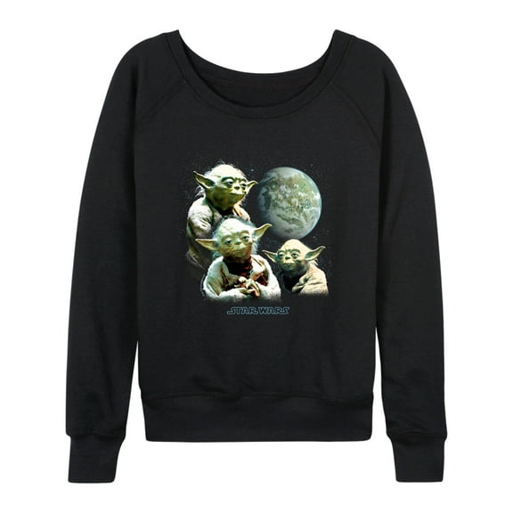 Star Wars - Yoda Death Star - Women's French Terry Pullover Sweatshirt